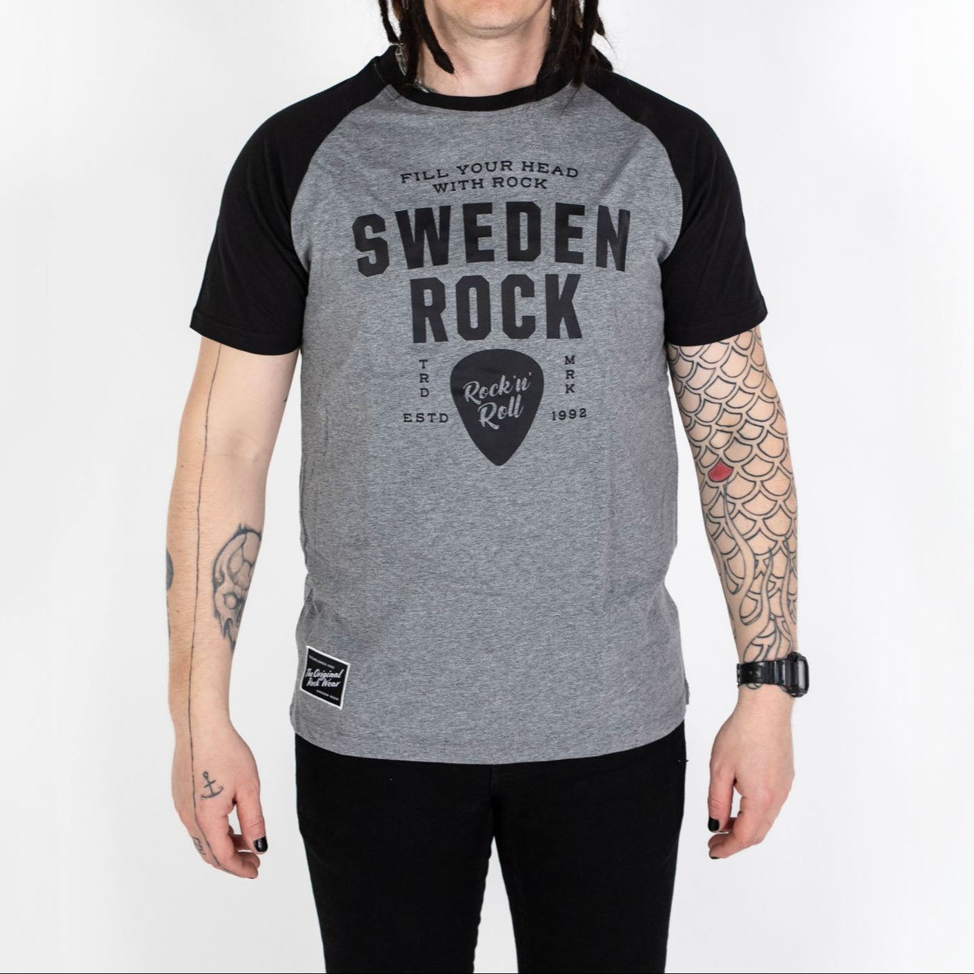 Baseball Tee Black & Grey