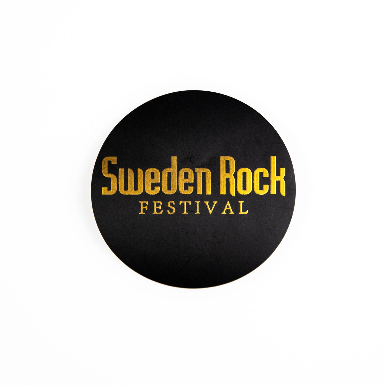 Klistermärke Round Matt Black & Gold