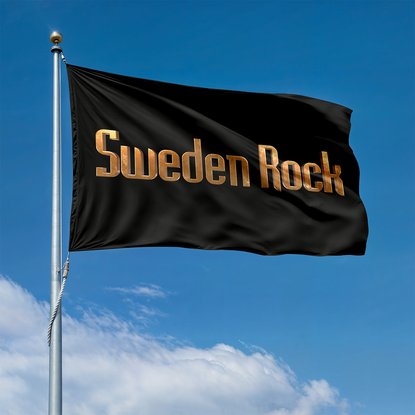 Flaggstångsflagga guld