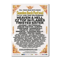 Affischen 2009, 50x70cm visar Sweden Rock Festivals lineup 3-6 juni i Sölvesborg med headliners som Heaven & Hell, ZZ Top, In Flames och Twisted Sister samt fler band och sponsorer.