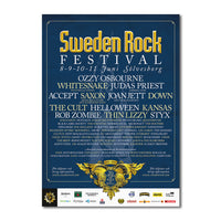 Ta din Poster 2011, 50x70cm! Fira Sweden Rock i Sölvesborg, 8-11 juni, med headliners som Ozzy Osbourne, Whitesnake, Judas Priest, Joan Jett, The Cult, Rob Zombie m.fl. Missa inte denna episka festivalaffisch!.